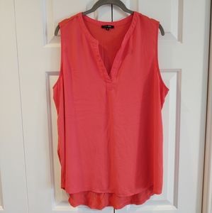 Papermoon coral colored v-neck sleeveless top